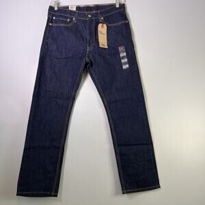 NWT Levi's Men's 513 Slim Straight Jeans Dark Wash Sz 34x30 Denim Blue